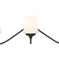 Z-Lite Gianna 32" 3-Light Matte Black Steel and White Fabric Shade Wall Sconce