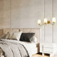 Z-Lite Gianna 32" 3-Light Modern Gold Steel and White Fabric Shade Wall Sconce