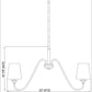 Z-Lite Gianna 32" 6-Light Modern Gold Steel and White Fabric Shade Chandelier