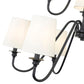 Z-Lite Gianna 32" 9-Light Matte Black Steel and White Fabric Shade Chandelier