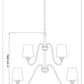 Z-Lite Gianna 32" 9-Light Matte Black Steel and White Fabric Shade Chandelier