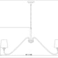 Z-Lite Gianna 46" 6-Light Modern Gold Steel and White Fabric Shade Chandelier