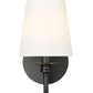 Z-Lite Gianna 6" 1-Light Matte Black Steel and White Fabric Shade Wall Sconce