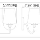 Z-Lite Gianna 6" 1-Light Matte Black Steel and White Fabric Shade Wall Sconce