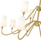 Z-Lite Gianna 60" 12-Light Modern Gold Steel and White Fabric Shade Chandelier