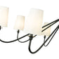 Z-Lite Gianna 60" 8-Light Matte Black Steel and White Fabric Shade Chandelier