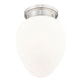 Z-Lite Gideon 10" 1-Light Brushed Nickel and Etched Opal Glass Shade Flush Mount Lighting