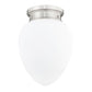 Z-Lite Gideon 10" 1-Light Brushed Nickel and Etched Opal Glass Shade Flush Mount Lighting