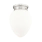 Z-Lite Gideon 10" 1-Light Brushed Nickel and Etched Opal Glass Shade Flush Mount Lighting