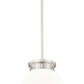Z-Lite Gideon 10" 1-Light Brushed Nickel and Etched Opal Glass Shade Pendant Light