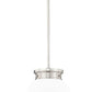 Z-Lite Gideon 10" 1-Light Brushed Nickel and Etched Opal Glass Shade Pendant Light