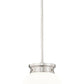 Z-Lite Gideon 10" 1-Light Brushed Nickel and Etched Opal Glass Shade Pendant Light