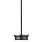Z-Lite Gideon 10" 1-Light Matte Black and Etched Opal Glass Shade Pendant Light