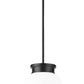 Z-Lite Gideon 10" 1-Light Matte Black and Etched Opal Glass Shade Pendant Light