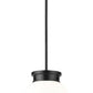Z-Lite Gideon 10" 1-Light Matte Black and Etched Opal Glass Shade Pendant Light