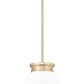 Z-Lite Gideon 10" 1-Light Modern Gold and Etched Opal Glass Shade Pendant Light