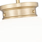 Z-Lite Gideon 10" 1-Light Modern Gold and Etched Opal Glass Shade Pendant Light