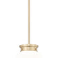 Z-Lite Gideon 10" 1-Light Modern Gold and Etched Opal Glass Shade Pendant Light