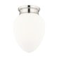 Z-Lite Gideon 10" 1-Light Polished Nickel and Etched Opal Glass Shade Flush Mount Lighting