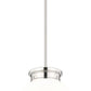 Z-Lite Gideon 10" 1-Light Polished Nickel and Etched Opal Glass Shade Pendant Light