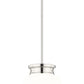 Z-Lite Gideon 10" 1-Light Polished Nickel and Etched Opal Glass Shade Pendant Light