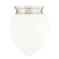 Z-Lite Gideon 13" 1-Light Brushed Nickel and Etched Opal Glass Shade Flush Mount Lighting