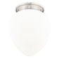 Z-Lite Gideon 13" 1-Light Brushed Nickel and Etched Opal Glass Shade Flush Mount Lighting