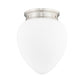 Z-Lite Gideon 13" 1-Light Brushed Nickel and Etched Opal Glass Shade Flush Mount Lighting