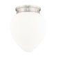 Z-Lite Gideon 13" 1-Light Brushed Nickel and Etched Opal Glass Shade Flush Mount Lighting