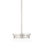 Z-Lite Gideon 13" 1-Light Brushed Nickel and Etched Opal Glass Shade Pendant Light