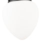 Z-Lite Gideon 13" 1-Light Matte Black and Etched Opal Glass Shade Pendant Light