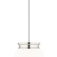 Z-Lite Gideon 13" 1-Light Polished Nickel and Etched Opal Glass Shade Pendant Light