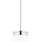 Z-Lite Gideon 13" 1-Light Polished Nickel and Etched Opal Glass Shade Pendant Light