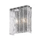 Z-Lite Glacier 10" 2-Light Matte Black Clear Glass Shade Wall Sconce