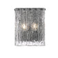 Z-Lite Glacier 10" 2-Light Matte Black Clear Glass Shade Wall Sconce