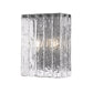 Z-Lite Glacier 10" 2-Light Matte Black Clear Glass Shade Wall Sconce