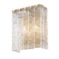 Z-Lite Glacier 10" 2-Light Modern Gold Clear Glass Shade Wall Sconce