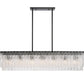 Z-Lite Glacier 12" 12-Light Matte Black Island Light With Clear Glass Shade