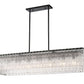 Z-Lite Glacier 12" 12-Light Matte Black Island Light With Clear Glass Shade