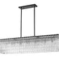 Z-Lite Glacier 12" 12-Light Matte Black Island Light With Clear Glass Shade