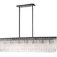 Z-Lite Glacier 12" 12-Light Matte Black Island Light With Clear Glass Shade