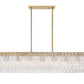 Z-Lite Glacier 12" 12-Light Modern Gold Island Light With Clear Glass Shade