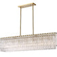 Z-Lite Glacier 12" 12-Light Modern Gold Island Light With Clear Glass Shade