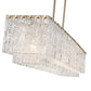 Z-Lite Glacier 12" 12-Light Modern Gold Island Light With Clear Glass Shade
