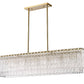 Z-Lite Glacier 12" 12-Light Modern Gold Island Light With Clear Glass Shade