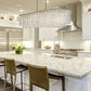 Z-Lite Glacier 12" 12-Light Modern Gold Island Light With Clear Glass Shade