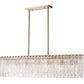 Z-Lite Glacier 12" 12-Light Modern Gold Island Light With Clear Glass Shade