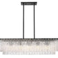 Z-Lite Glacier 12" 5-Light Matte Black Island Light With Clear Glass Shade