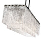 Z-Lite Glacier 12" 5-Light Matte Black Island Light With Clear Glass Shade