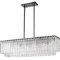 Z-Lite Glacier 12" 5-Light Matte Black Island Light With Clear Glass Shade
